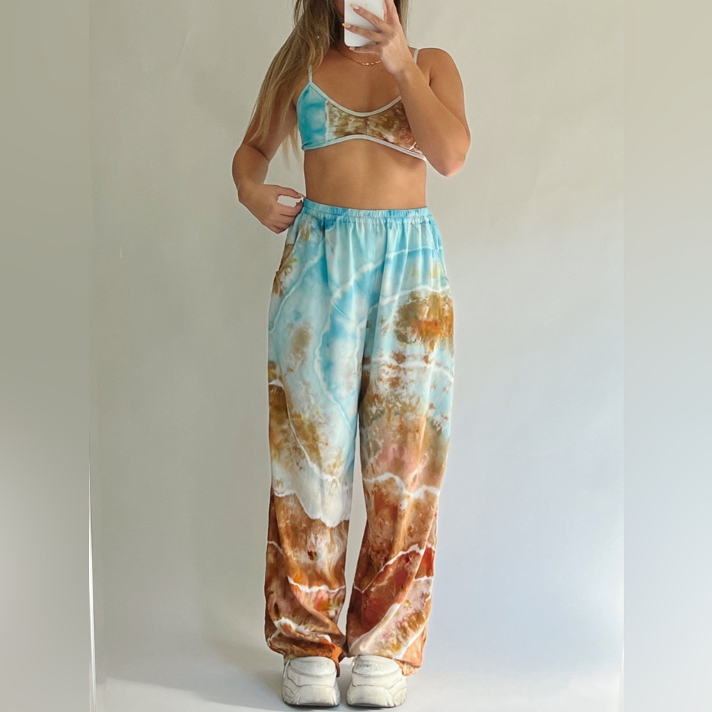 Blue Agate tie dye pants